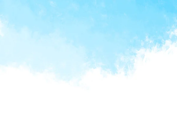 Céu Azul Nuvens Pintados Mão Fundo Aquarela Abstrata — Fotografia de Stock
