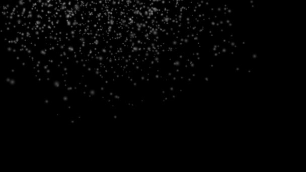 Gece Animasyonunda Kar Yağışı Kış Kara Zemine Yavaşça Düşen Kar — Stok video