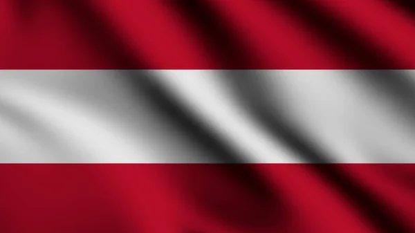 Austria Flag Waving Wind — Stock Photo, Image