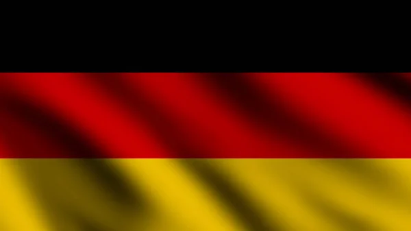 Германский Флаг Размахивающий Ветру Трехмерным Фоном — стоковое фото