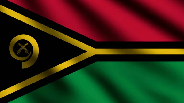 Прапор Вануату Віє Вітрі Повна Сторінка Літаючого Прапора Ілюстрація — стокове фото