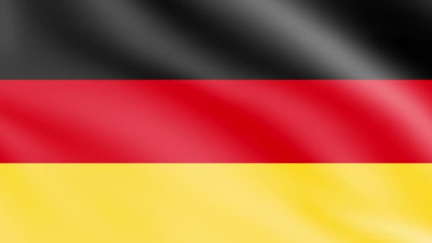 Deutschland Flagge Schwenken Wind Deutschland Flagge Schwenken Animation Footage — Stockvideo