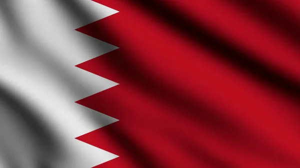 Флаг Бахрейна Размахивающий Ветру Фоне Стиля — стоковое фото