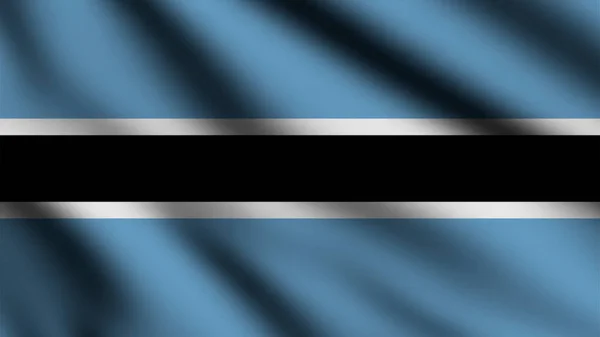 Bandiera Botswana Sventola Nel Vento Con Sfondo Stile — Foto Stock