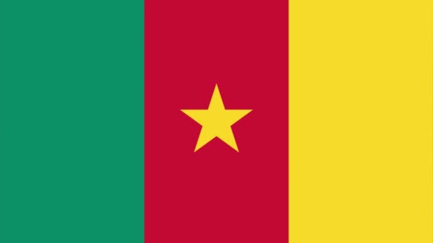 Kamerun Flaga Machająca Wietrze Flaga Waving Animation Nagranie — Wideo stockowe