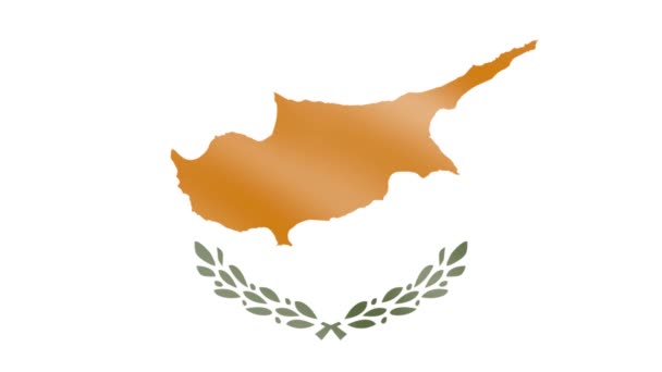 Cypr Flaga Wietrze Flaga Waving Animation Nagranie — Wideo stockowe