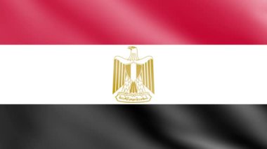 Mısır Bayrağı rüzgarda, 3D Bayrak Dalgalanan Animasyon 4K Görüntüsü