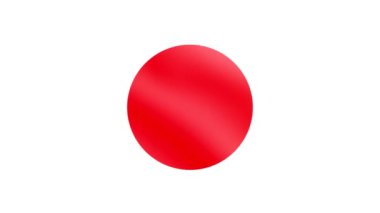Japonya bayrağı rüzgarda, 3D Bayrak Dalgalanan Animasyon 4K Görüntü