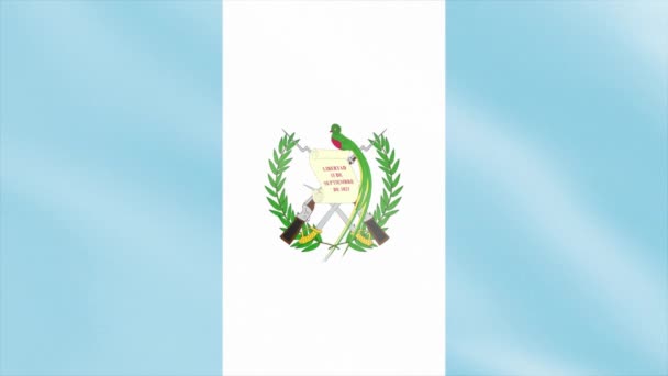 Σημαία Γουατεμάλα Στον Άνεμο Σημαία Κυματίζοντας Animation Πλάνα — Αρχείο Βίντεο