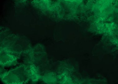 Siyah arkaplanda yeşil suluboya dokusu