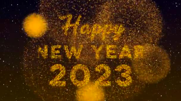 2023 Neujahrsfeier Frohes Neues Jahr 2023 Mit Feuerwerk Feiern — Stockvideo