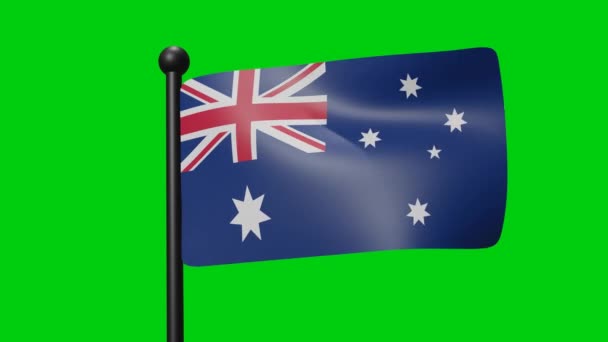 Flag Waving Green Screen Background Game Flag Item Symbol — Video Stock
