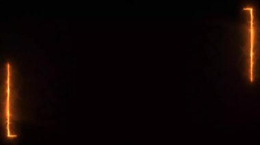 Welcome August Animation with Fire Text Effect on a dark Brick Wall