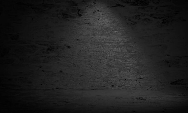 3d grunge wall texture black background