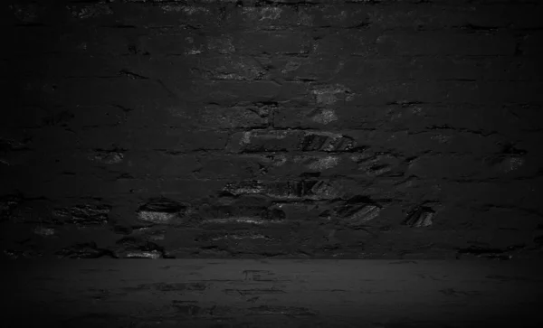 Grunge Fal Textúra Fekete Háttér — Stock Fotó
