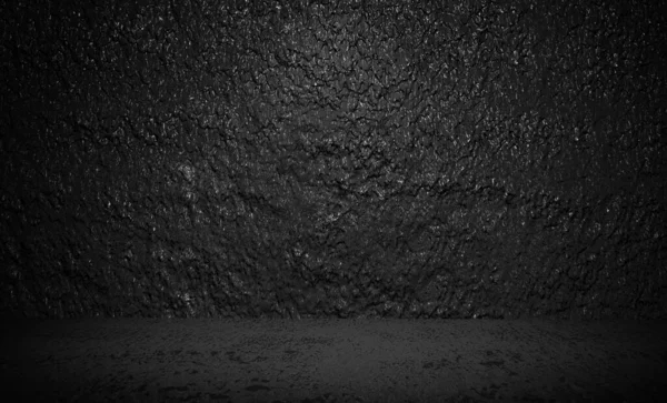 Grunge Texture Murale Fond Noir — Photo