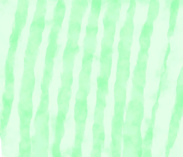 Зелений Смугастий Фон Акварельним Візерунком — стокове фото