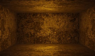 3D beton oda klasik soyut arkaplan 3D görüntüleme