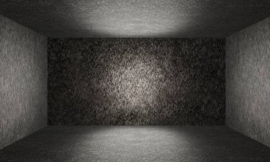 Modern grunge 3d duvar ve döşeme dokuma odası iç mimarisi