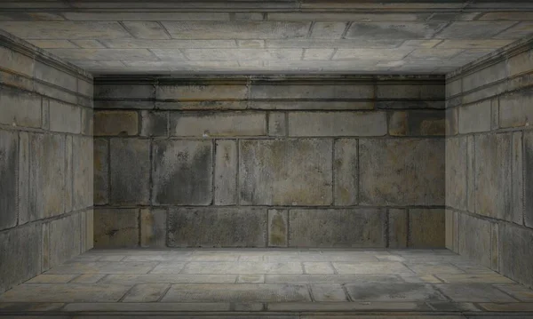 現代的なグランジ3D壁と床石のテクスチャルーム内部の背景 — ストック写真