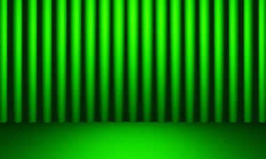 Opera, sinema veya sahne perdeleri ve arkaplan tasarımı için yeşil perde