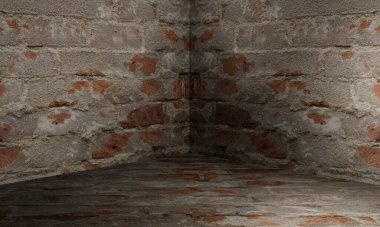 Beton köşeli duvar odası dokusu