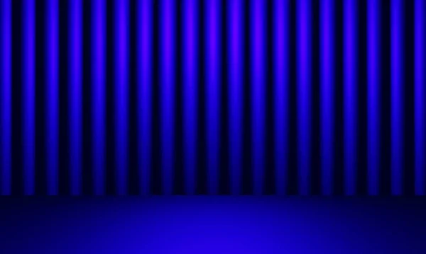 オペラ 映画館や劇場の舞台のドレープや背景デザインのための青いカーテンの背景 — ストック写真