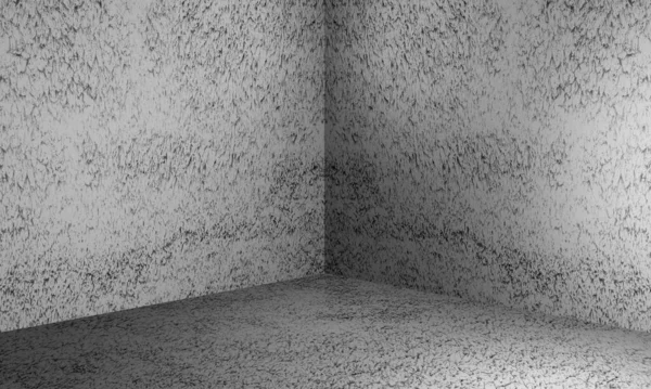 Куточок Порожньої Кімнати Білими Бетонними Стінами Підлога — стокове фото
