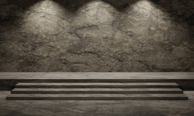 3d duvar sahnesi beton dokusu 3d oluşturma