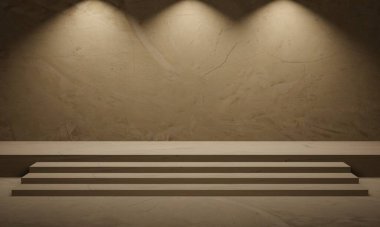 3d duvar sahnesi beton dokusu 3d oluşturma