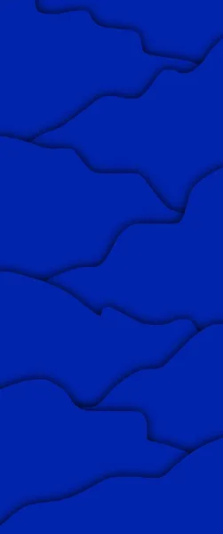 Dark Blue Wavy Shapes Paper Cut Background — Stock Photo, Image