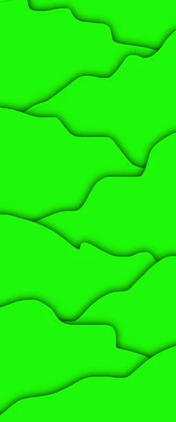 Зелений Хвилястий Паперовий Вирізаний Фон — стокове фото