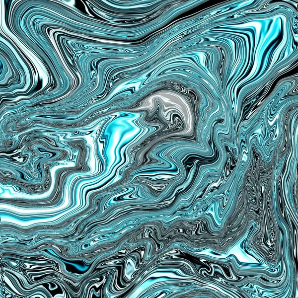 Niebieski Ciekły Marmur Tło Tekstury Eksperymentalne Sztuka — Zdjęcie stockowe