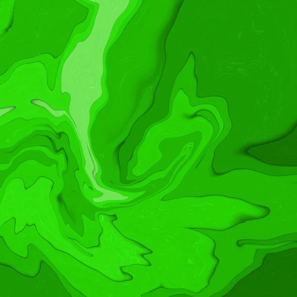Абстрактний Зелений Рідкий Мармуровий Фон — стокове фото