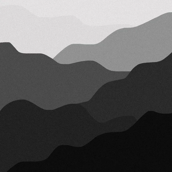 Crestas Forma Montaña Blanco Negro Niebla Panorámica — Foto de Stock