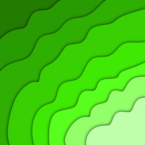 Groen Papier Gesneden Stijl Achtergrond — Stockfoto