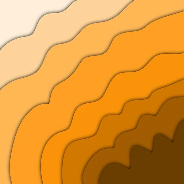 Orange Paper Cut Style Background — Stock Photo, Image