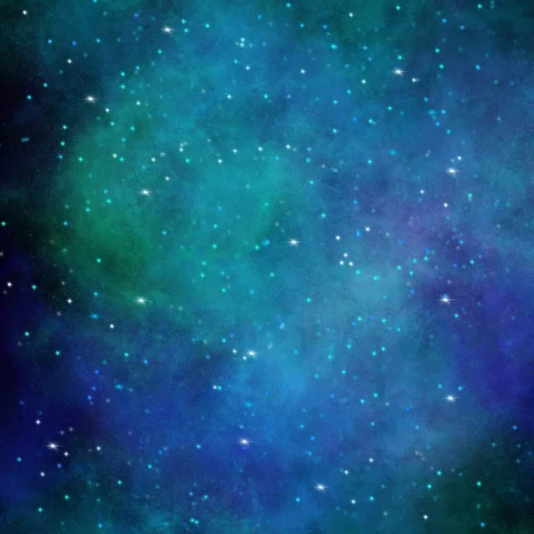 抽象的なダークブルーの星雲と星の背景 — ストック写真