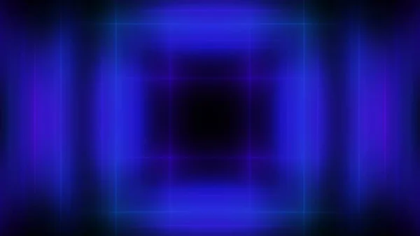 Realistische Blauwe Neon Lichten Geometrische Achtergrond — Stockfoto