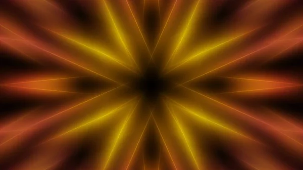 Жовта Геометрична Темному Фоні Яскравими Лініями Світла — стокове фото
