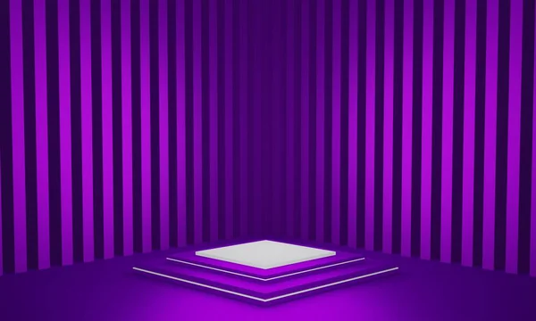 Rendering Luxury Elegant Podium Striped Color Background — Stock Photo, Image