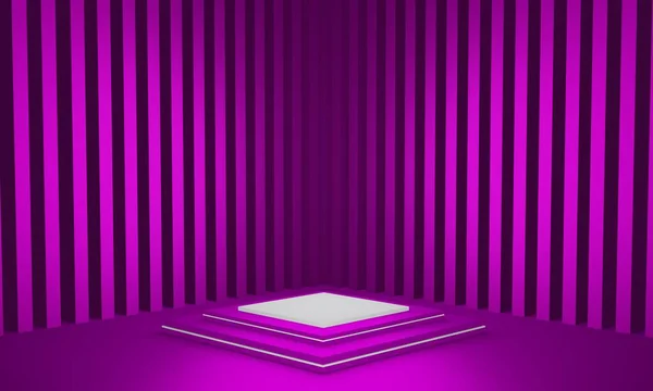 Rendering Luxe Elegant Podium Gestreepte Kleur Achtergrond — Stockfoto