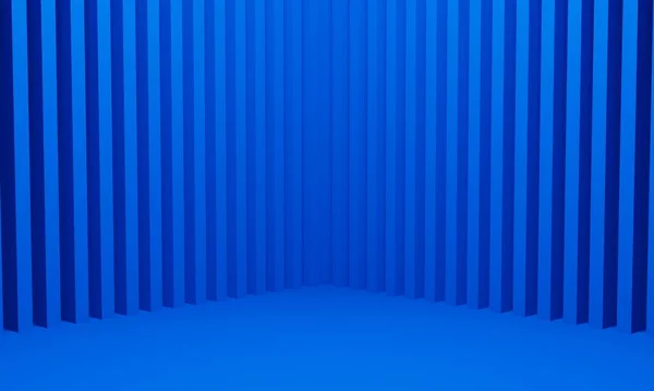 Роскошный Элегантный Угол Стены Полосатый Синий Фон — стоковое фото