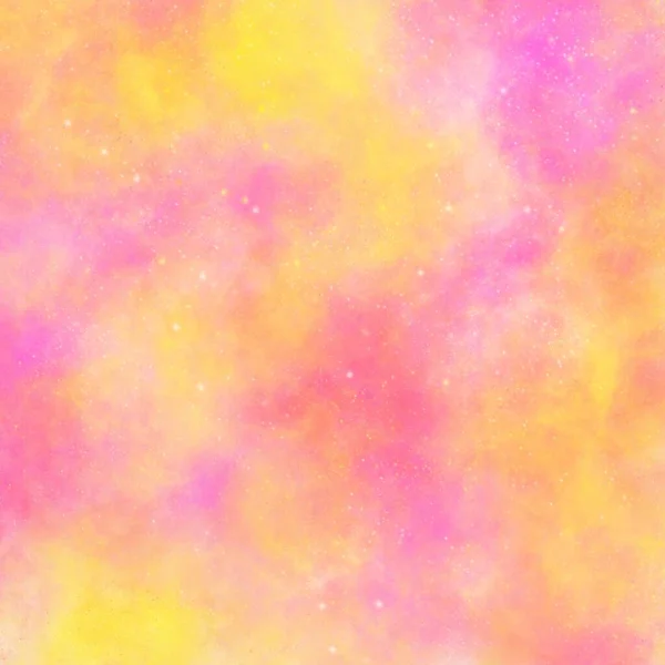 Röd Gul Nebulosa Kosmisk Bakgrund — Stockfoto
