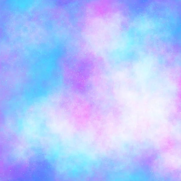 蓝色紫色星云宇宙背景 — 图库照片