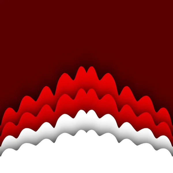 Moderno Taglio Carta Arte Rosso Bianco Forme Sfondo — Foto Stock