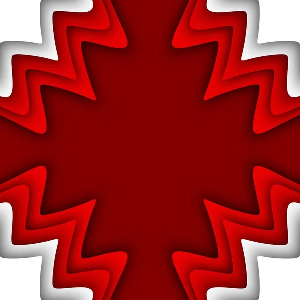 Modern Papercut Art Red White Shapes Background — Stock Photo, Image