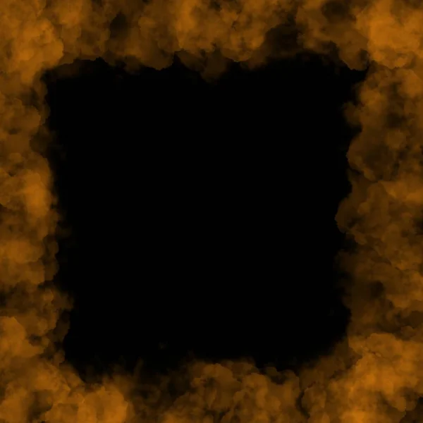 Smoke Frame Border Auf Schwarzem Hintergrund — Stockfoto