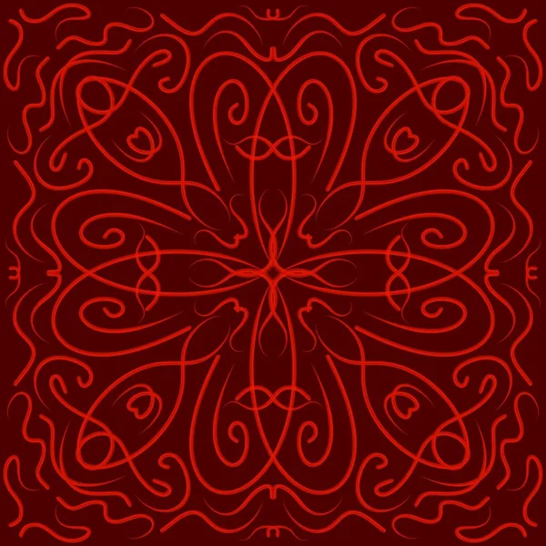 Kırmızı Kekik Çiçek Deseni