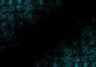 Siyah Arkaplanda Soyut Cyan Suluboya